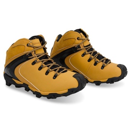 Scarpe da trekking isolate marroni da uomo 9W4324 marrone 1