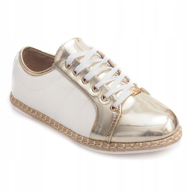 Sneakers Espadrillas Lino Q52 Oro d'oro 1