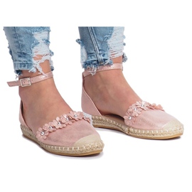 Espadrillas rosa con fiori di Favara 1