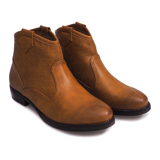 Scarpe basse Stivali da cowboy 248PA Camel marrone 1