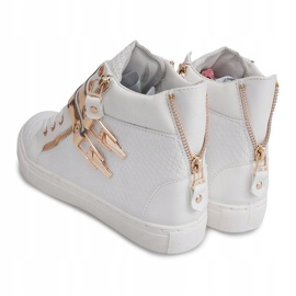 Sneakers Alte Con Cerniera 1525-2 Bianco bianca 1