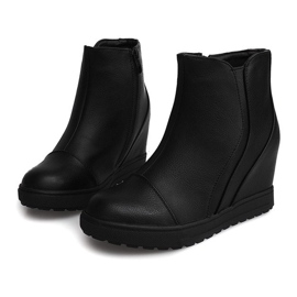 Sneakers con zeppa J0029A Nero 1