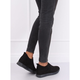 Scarpe nere su una zeppa nascosta nera ZY-7K67 Black nero 2