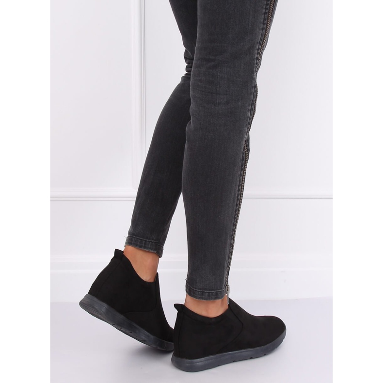 Scarpe nere su una zeppa nascosta nera ZY-7K67 Black nero 2