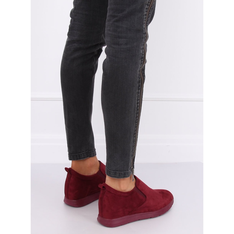 Scarpe con zeppa nascosta ZY-7K67 Red rosso 1