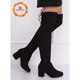 Stivali sopra il ginocchio autunno nero C-7172 Black 1