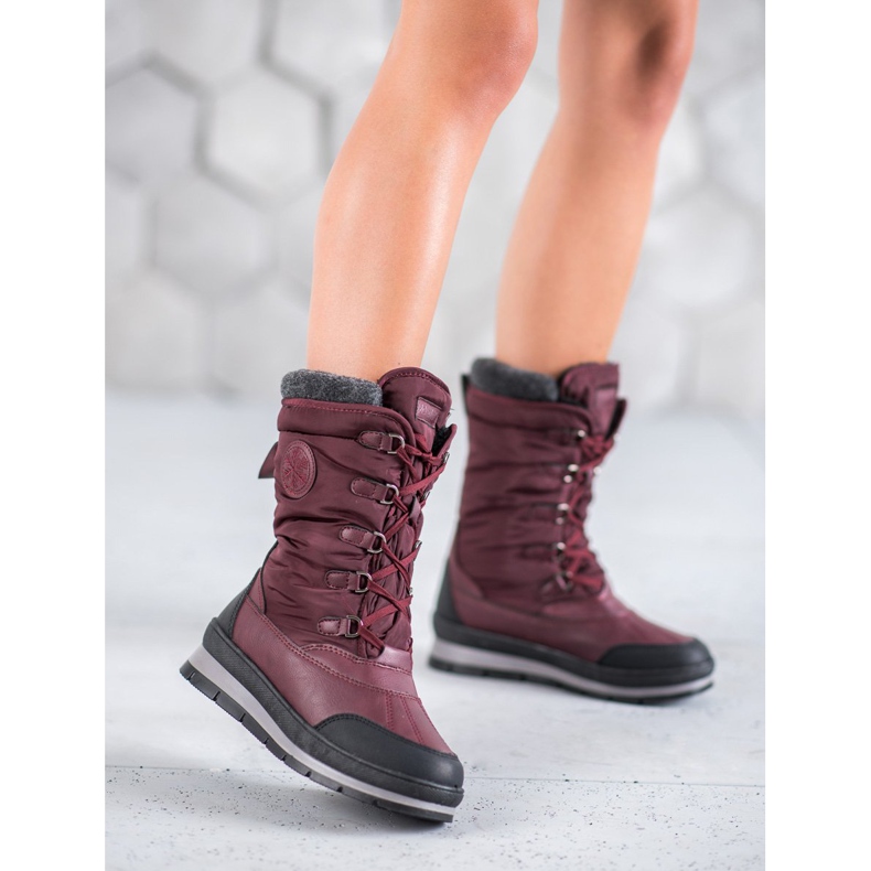 Mckeylor Stivali da neve bordeaux alla moda rosso 1