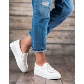 J. Star Slipon Con Strass bianca 1