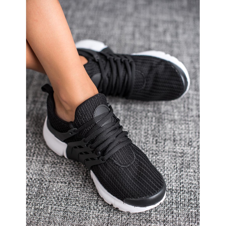SHELOVET Calzature sportive in tessuto nero 1