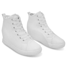 Sneakers semplici alla moda GFA97 bianche bianco 1
