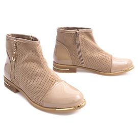 Stivali eleganti traforati B8107 Beige 1