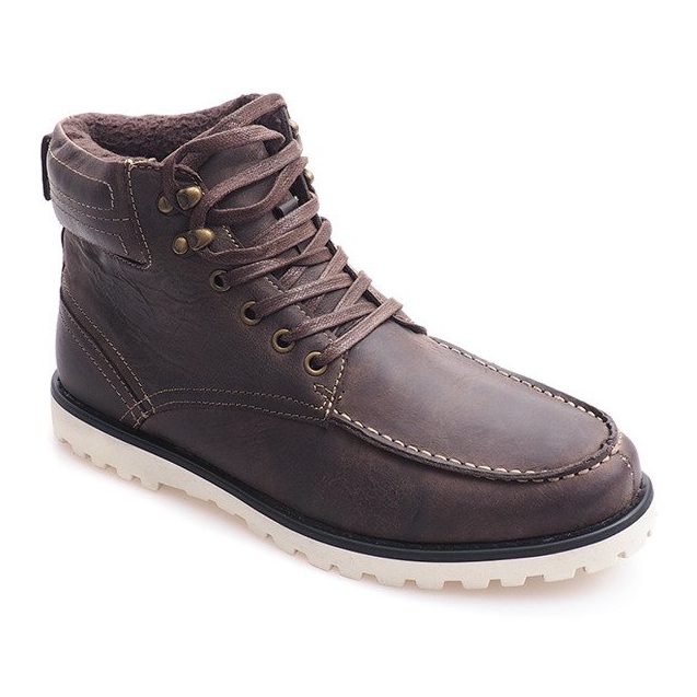 Caldi stivali alti Scarpe SH26 Marrone 1