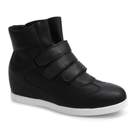 Sneakers con zeppa alla moda JT3 nere nero 1