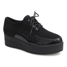 Stivali Creepers sulla piattaforma nera MJ1358 nero 1