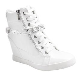 Stivali Sneakers On Wedge 8089 Bianco 1