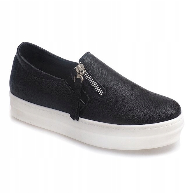 Scarpe da ginnastica con zeppa inquietanti 888 nere nero 1