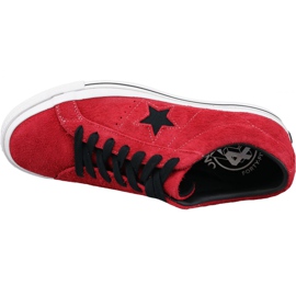 Converse One Star M 163246C scarpe rosse rosso 2