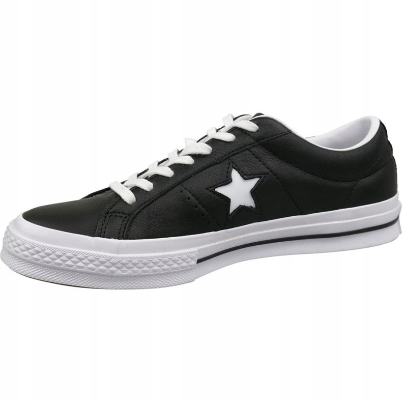 Converse One Star Ox 163385C scarpe nere nero 1