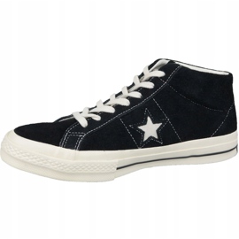 Converse One Star Ox Mid Vintage Suede M 157701C scarpe nero 1