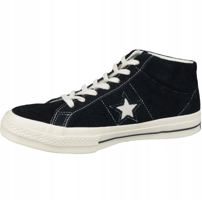 Converse One Star Ox Mid Vintage Suede M 157701C scarpe nero 1