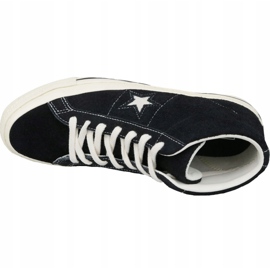Converse One Star Ox Mid Vintage Suede M 157701C scarpe nero 2