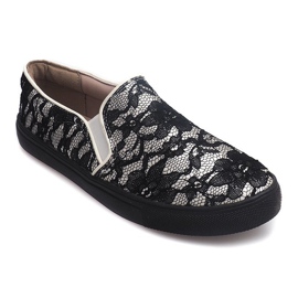 Slip Sneakers Slip Lace Q10 Bianco nero 1