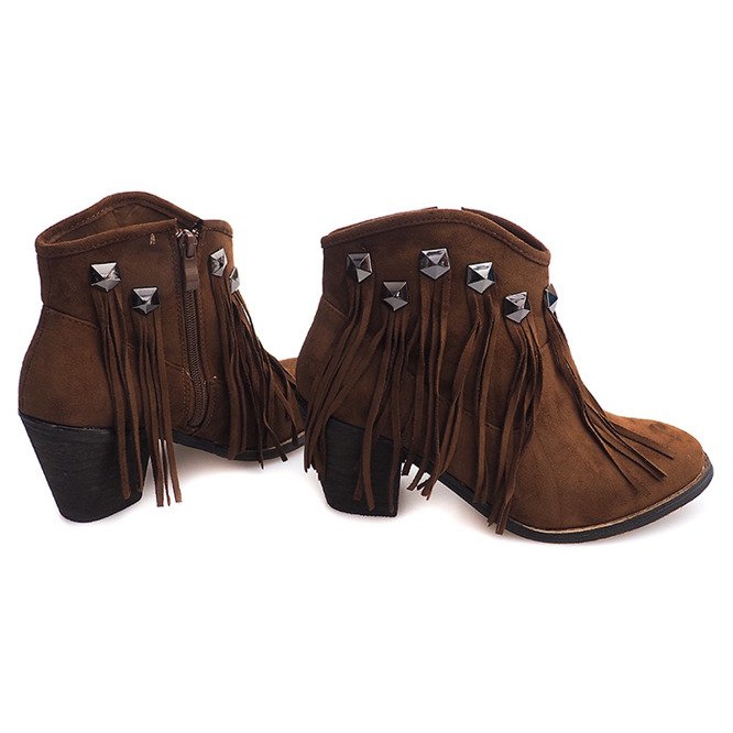 Stivali combinati Frange Boho 99-105 Camel marrone 1