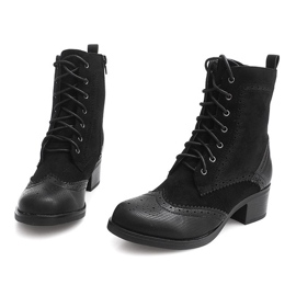 Stivali stringati Scarpe Jazz ZH76 Nero 2