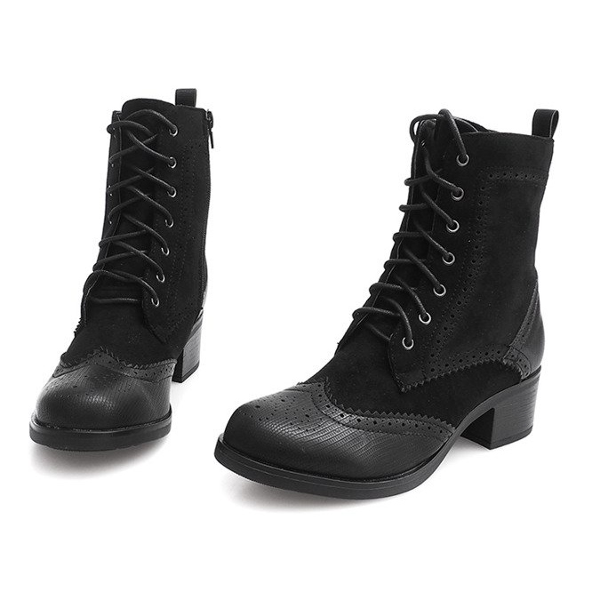 Stivali stringati Scarpe Jazz ZH76 Nero 2