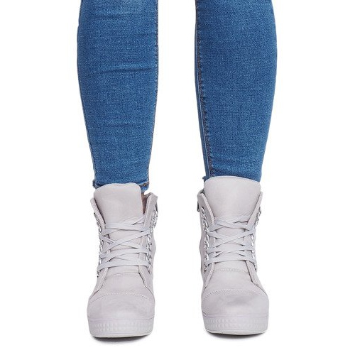 Sneakers con zeppa 1867 Grigie grigio 2