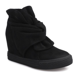 Sneakers con zeppa 6351-Y Nero 1