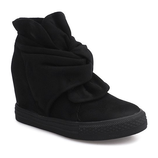 Sneakers con zeppa 6351-Y Nero 1