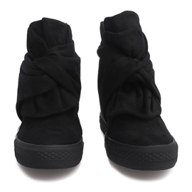 Sneakers con zeppa 6351-Y Nero 2
