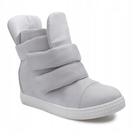 Sneakers Con Zeppa Con Velcro 86-149 Grigie grigio 1