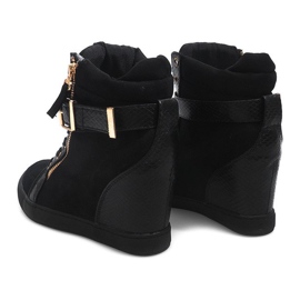 Sneakers con zeppa 100-769 Nere nero 1