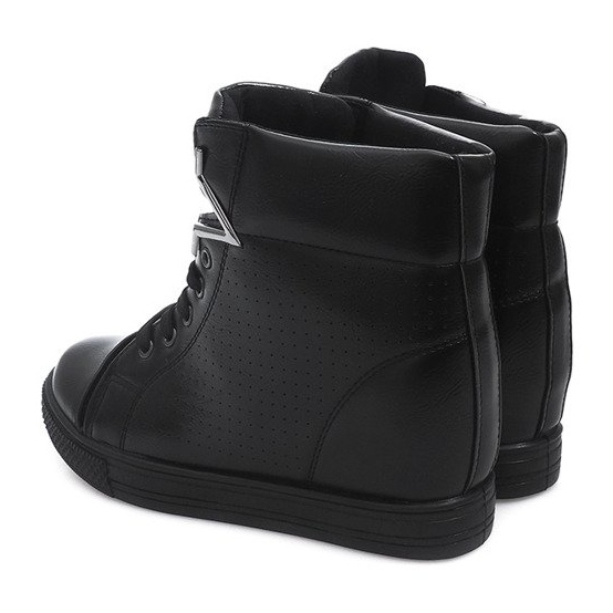 Sneakers con zeppa 2932-1 Nero 2