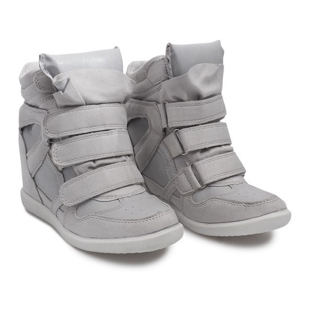 Sneakers con zeppa grigie FY8515 grigio 1