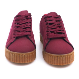 Stivali Creepers sulla piattaforma rossa AM-1101 rosso 1