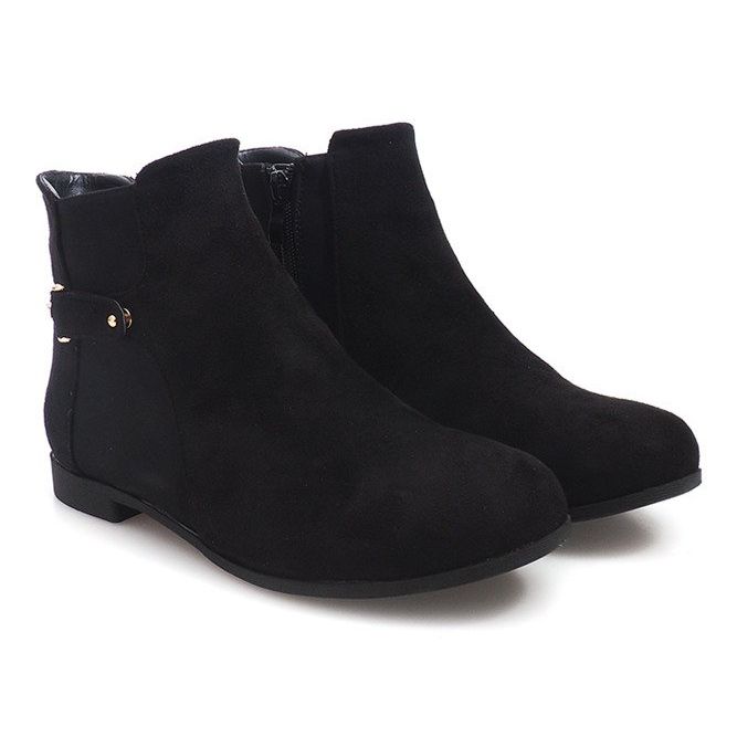 Stivali Scamosciati Con Elastico 3670 Nero 1