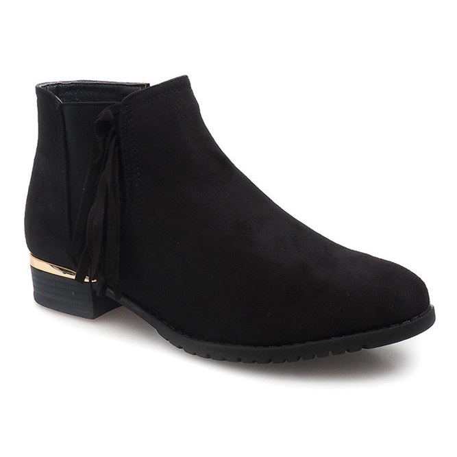 Stivaletti Scamosciati Con Elastico 837 Nero 1