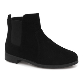 Stivaletti in pelle scamosciata Jodhpur FC-P07 Nero 1