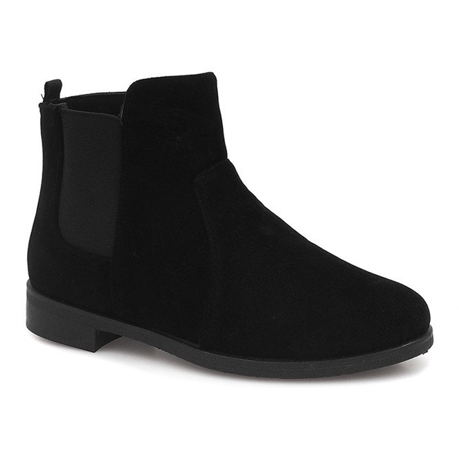 Stivaletti in pelle scamosciata Jodhpur FC-P07 Nero 1