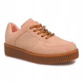 Stivali Creepers sulla piattaforma nuda HBK1015 beige 1