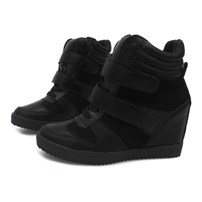 Sneakers con zeppa LB239 Nere nero 1