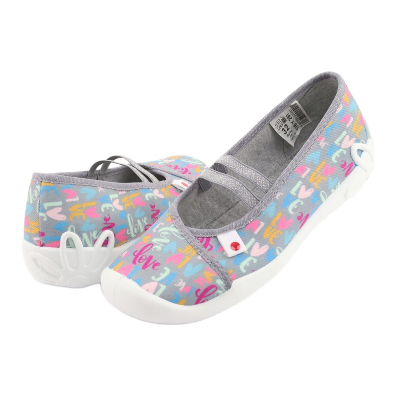 Scarpe per bambini Befado 116Y261 blu rosa grigio verde giallo 4