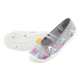 Scarpe per bambini Befado 116Y261 blu rosa grigio verde giallo 5