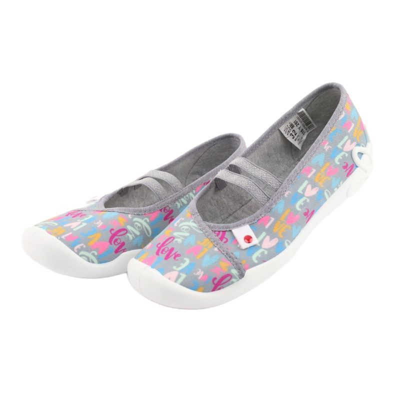 Scarpe per bambini Befado 116Y261 blu rosa grigio verde giallo 3