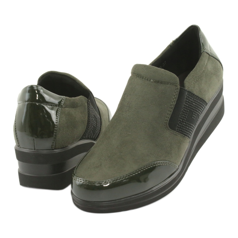 Scarpe con zeppa Sergio Leone 225 oliva nero verde 4