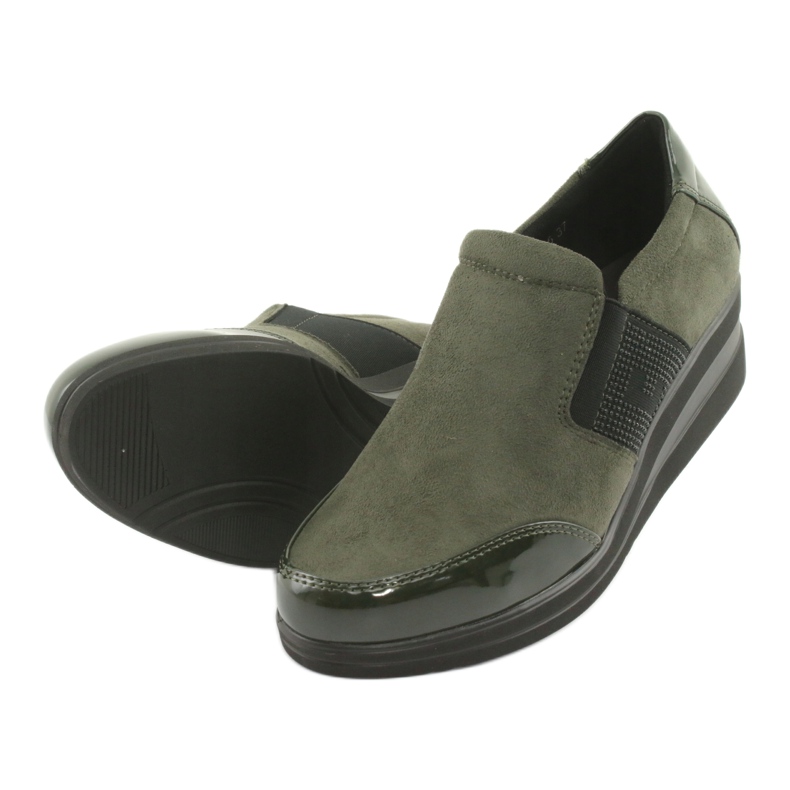 Scarpe con zeppa Sergio Leone 225 oliva nero verde 5