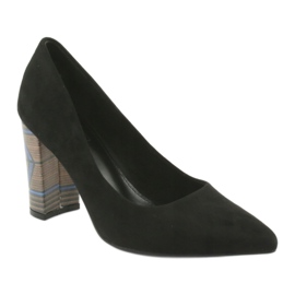 Décolleté in camoscio Filippo 1103 nere nero 1